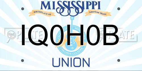 IQ0H0B Mississippi License Plate