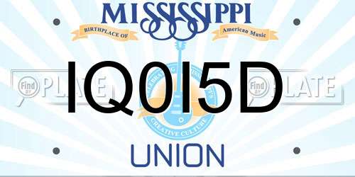 IQ0I5D Mississippi License Plate