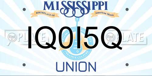 IQ0I5Q Mississippi License Plate