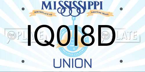 IQ0I8D Mississippi License Plate
