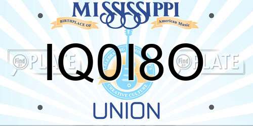 IQ0I8O Mississippi License Plate