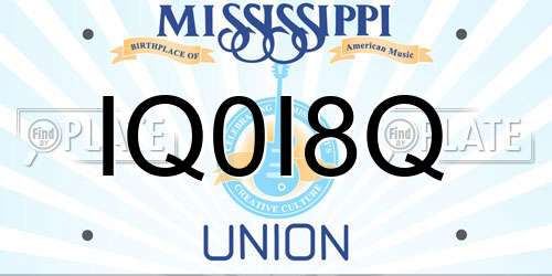 IQ0I8Q Mississippi License Plate
