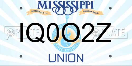 IQ0O2Z Mississippi License Plate