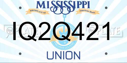 IQ2Q421 Mississippi License Plate