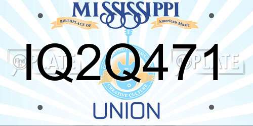 IQ2Q471 Mississippi License Plate