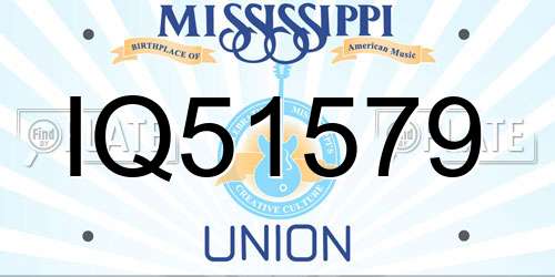 IQ51579 Mississippi License Plate