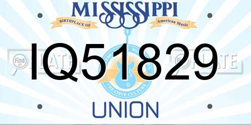 IQ51829 Mississippi License Plate
