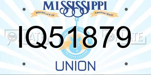 IQ51879 Mississippi License Plate