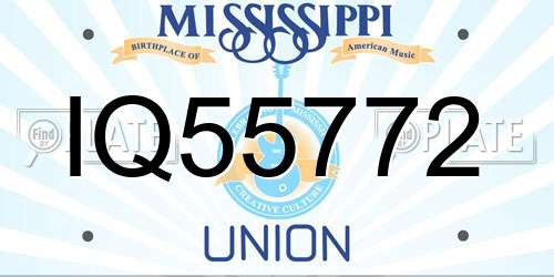 IQ55772 Mississippi License Plate