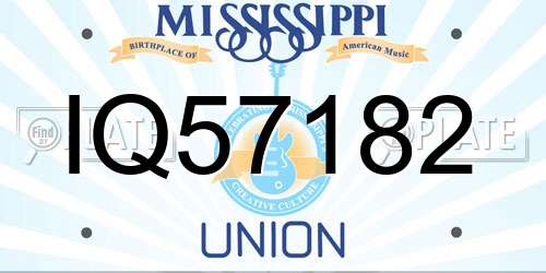IQ57182 Mississippi License Plate