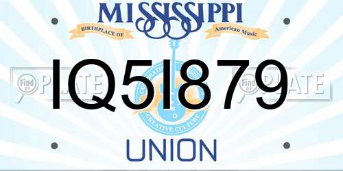 IQ5I879 Mississippi License Plate