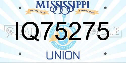 IQ75275 Mississippi License Plate