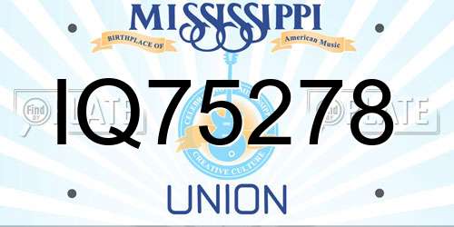 IQ75278 Mississippi License Plate