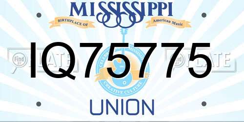 IQ75775 Mississippi License Plate