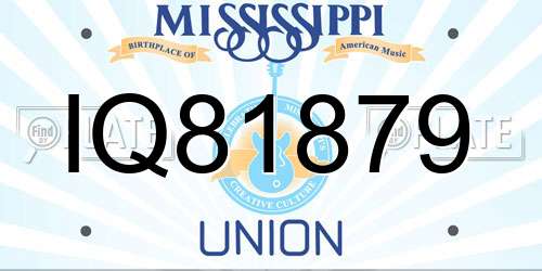 IQ81879 Mississippi License Plate