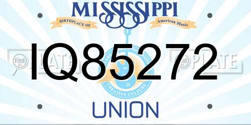 IQ85272 Mississippi License Plate