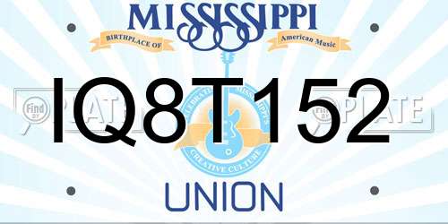 IQ8T152 Mississippi License Plate