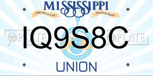 IQ9S8C Mississippi License Plate