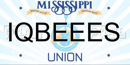 IQBEEES Mississippi License Plate