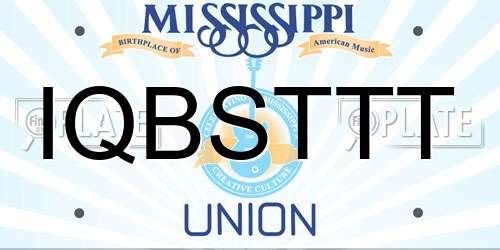 IQBSTTT Mississippi License Plate