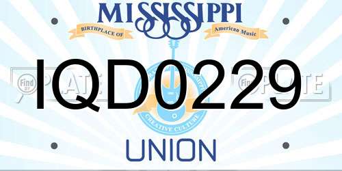 IQD0229 Mississippi License Plate