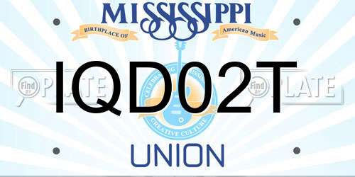 IQD02T Mississippi License Plate