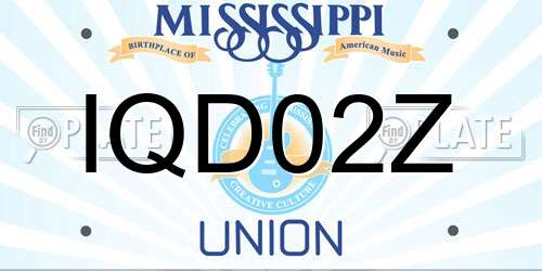 IQD02Z Mississippi License Plate