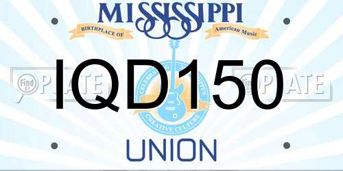 IQD150 Mississippi License Plate