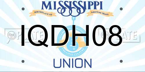 IQDH08 Mississippi License Plate