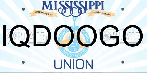 IQDOOGO Mississippi License Plate