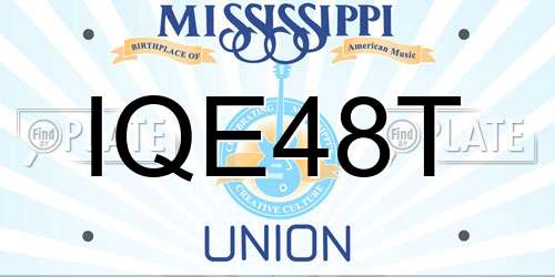 IQE48T Mississippi License Plate