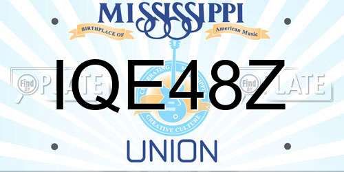 IQE48Z Mississippi License Plate