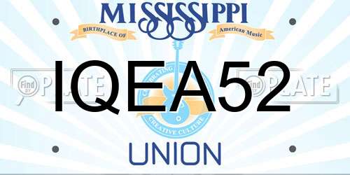 IQEA52 Mississippi License Plate