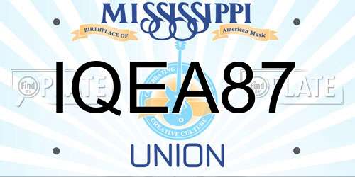 IQEA87 Mississippi License Plate