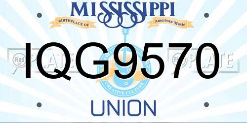 IQG9570 Mississippi License Plate