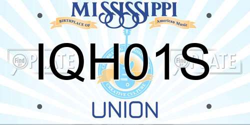 IQH01S Mississippi License Plate