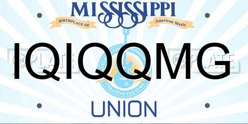 IQIQQMG Mississippi License Plate