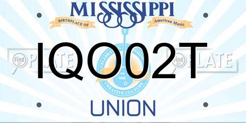 IQO02T Mississippi License Plate