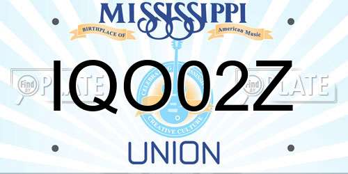 IQO02Z Mississippi License Plate