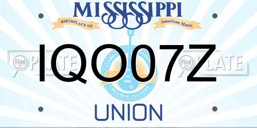 IQO07Z Mississippi License Plate