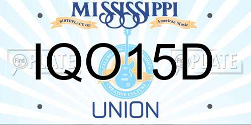 IQO15D Mississippi License Plate