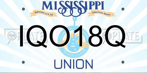 IQO18Q Mississippi License Plate