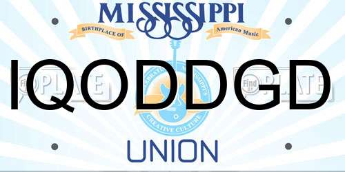 IQODDGD Mississippi License Plate