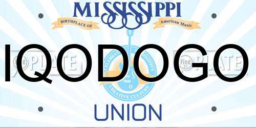 IQODOGO Mississippi License Plate
