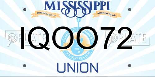 IQOO72 Mississippi License Plate