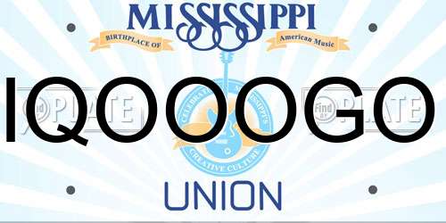 IQOOOGO Mississippi License Plate