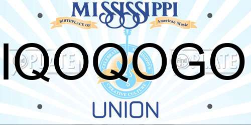 IQOQOGO Mississippi License Plate
