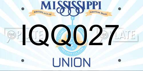 IQQ027 Mississippi License Plate