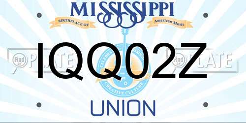 IQQ02Z Mississippi License Plate