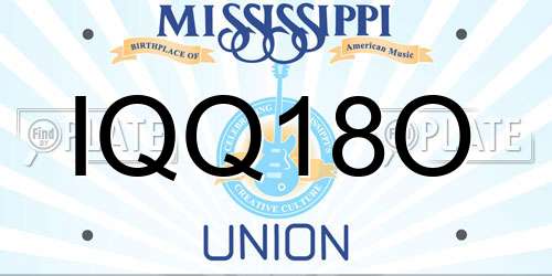 IQQ18O Mississippi License Plate